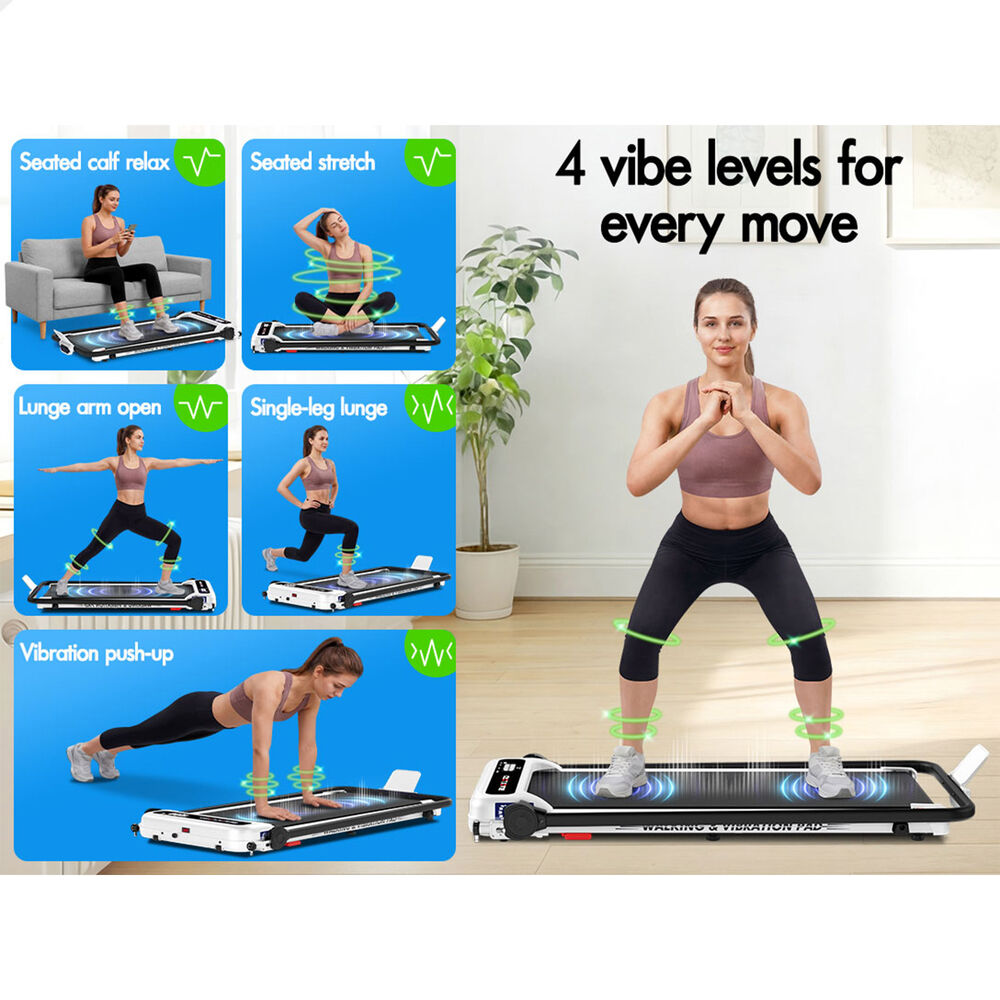BLACK LORD Treadmill 4-in-1 Walking Vibration Pad Incline Foldable Home Gym
