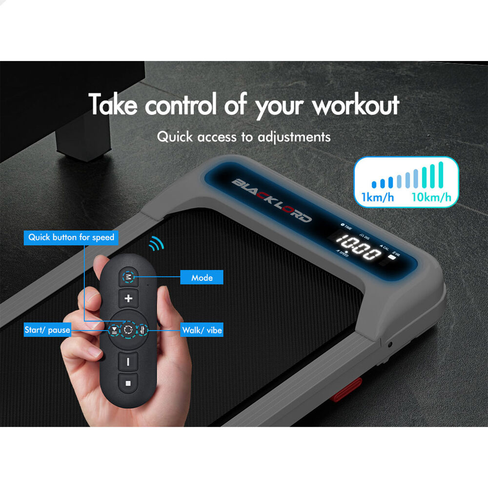 BLACK LORD Treadmill 4-in-1 Walking Vibration Pad Incline Magnetic Remote White