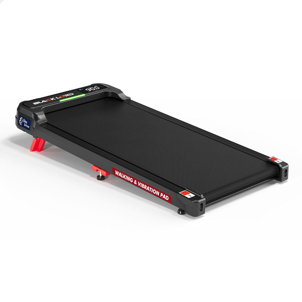 BLACK LORD Treadmill Vibration Walking Pad Electric LED Light Incline Black