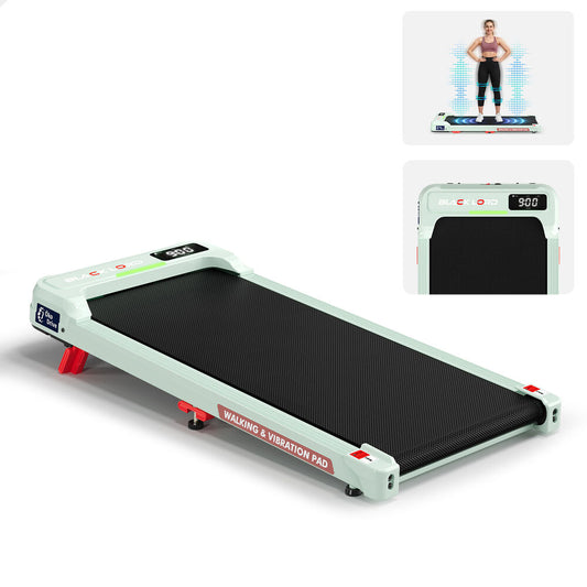 BLACK LORD Treadmill Vibration Walking Pad Electric Incline LED Light Green