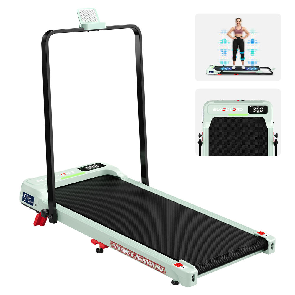 BLACK LORD Treadmill Walking Vibration Pad Electric LED Light Incline Foldable