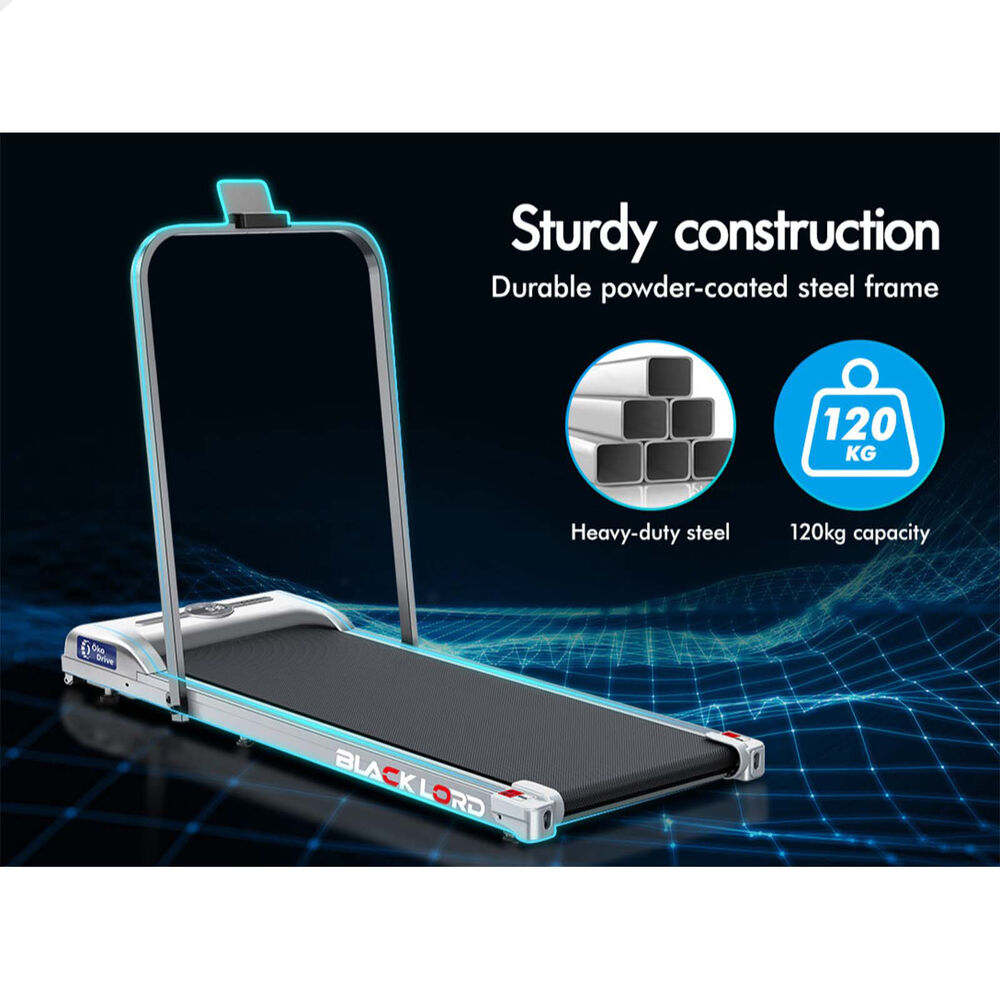 BLACK LORD Treadmill Electric Walking Pad Foldable Home Gym Fitness Silver