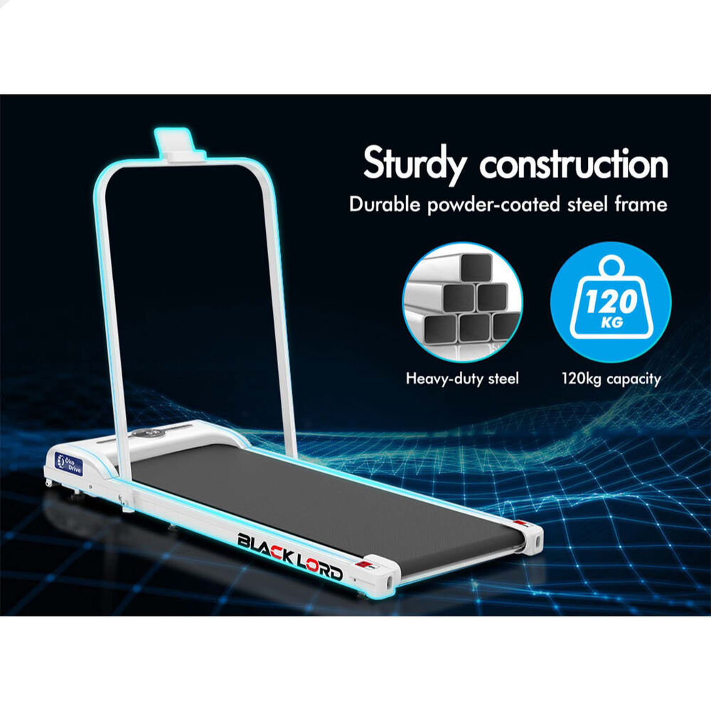 BLACK LORD Treadmill Electric Walking Pad Foldable Home Gym Fitness White