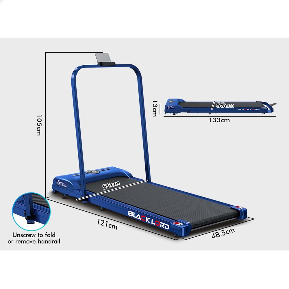 BLACK LORD Treadmill Electric Walking Pad Foldable Home Gym Fitness Blue