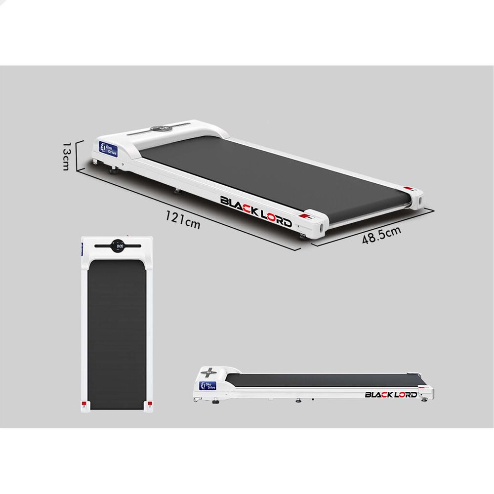 BLACK LORD Treadmill Electric Walking Pad Fitness Machine Home Gym White
