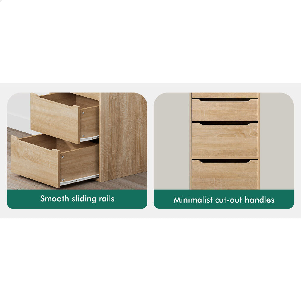 ALFORDSON 2x Wardrobe Clothes Storage Cabinet Organizer 7 Drawers Wood