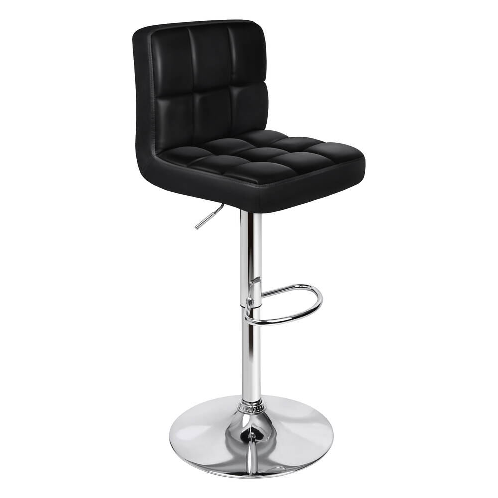 2x Alfordson Bar Stools Swivel Chair Black