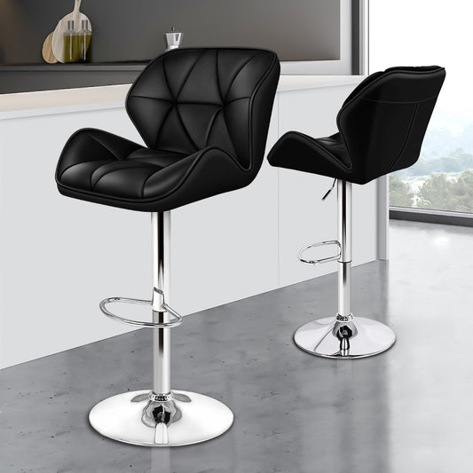 2x ALFORDSON Bar Stools Gas Lift Black