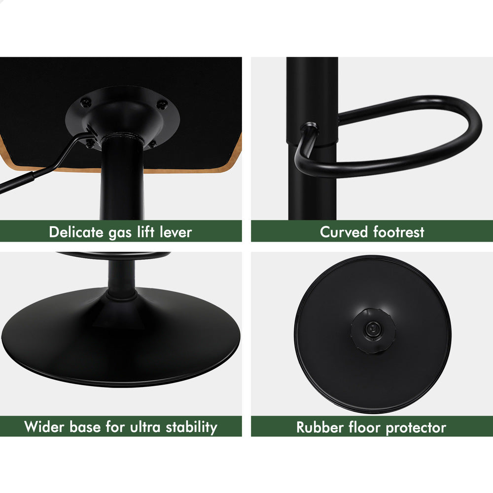 2x ALFORDSON Bar Stools Vintage Brown