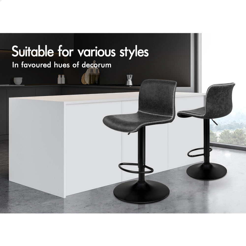 2x ALFORDSON Bar Stools Vintage Grey