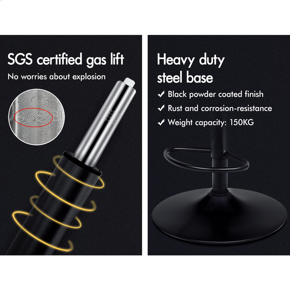 2x ALFORDSON Bar Stools Vintage Grey