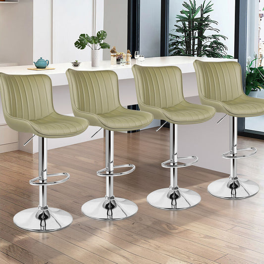 4x ALFORDSON Bar Stools Bar Chairs Green