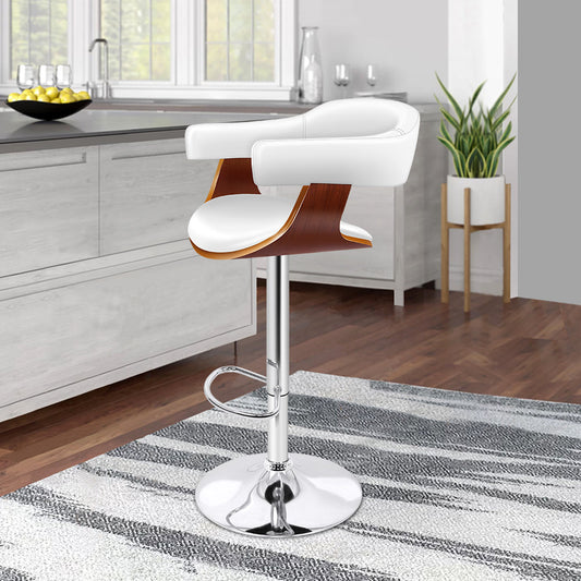 ALFORDSON Bar Stool Joan Swivel Chair White