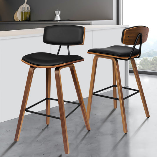 2x Alfordson Bar Stools Dining Chair Black