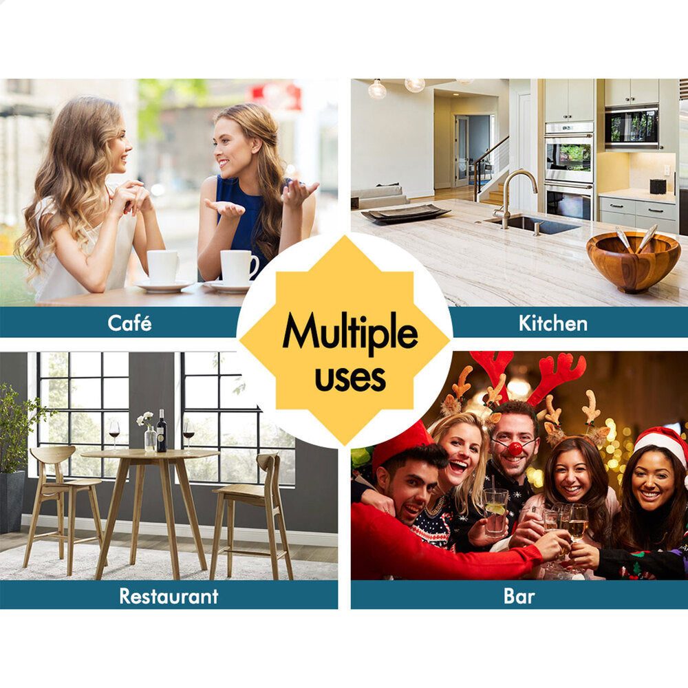 ALFORDSON Bar Stool Upholstered Backrest Black