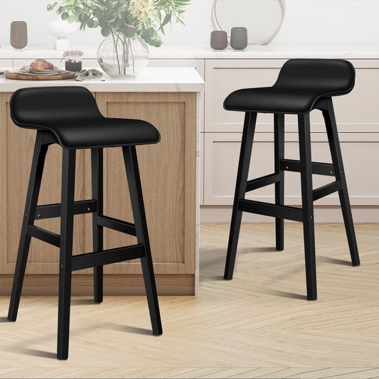 2x ALFORDSON Bar Stools Samuel Dining Chair All Black