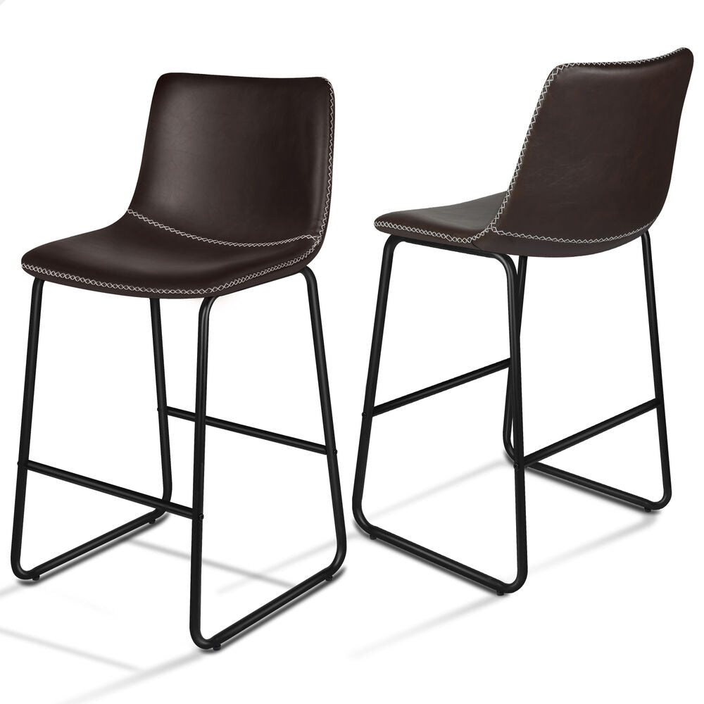 ALFORDSON 2x Bar Stools 66cm Kitchen Counter Metal Vintage Dining Chairs Coffee