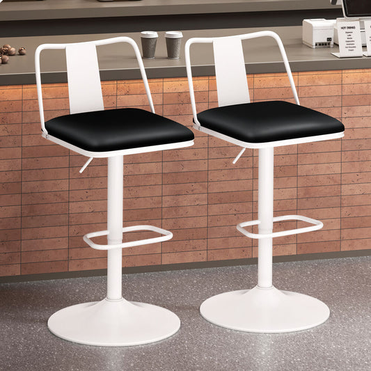 2x ALFORDSON Bar Stools Industrial Style Black White