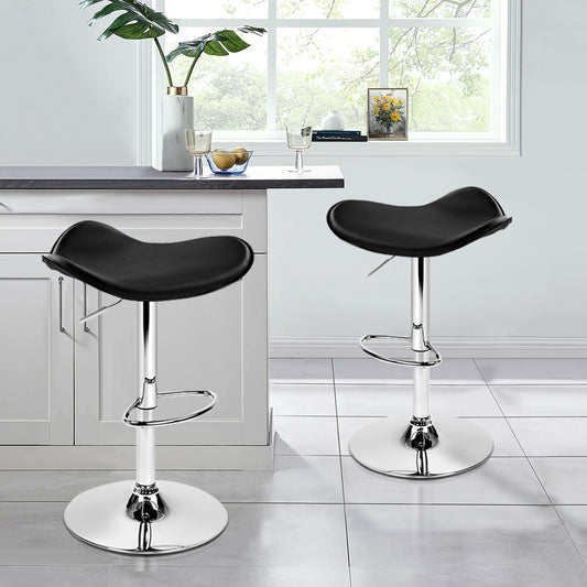 2x ALFORDSON Bar Stools Portia Swivel Black