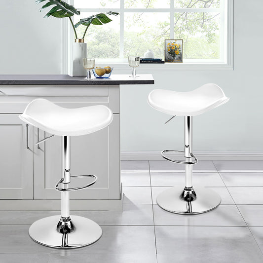 2x ALFORDSON Bar Stools Portia Swivel White