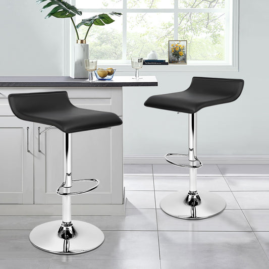 2x ALFORDSON Bar Stools Saxton Swivel Black