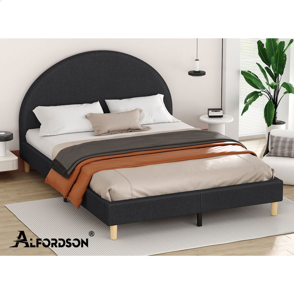 ALFORDSON Bed Frame King Size Mattress Base Platform Fabric Charcoal CALLA