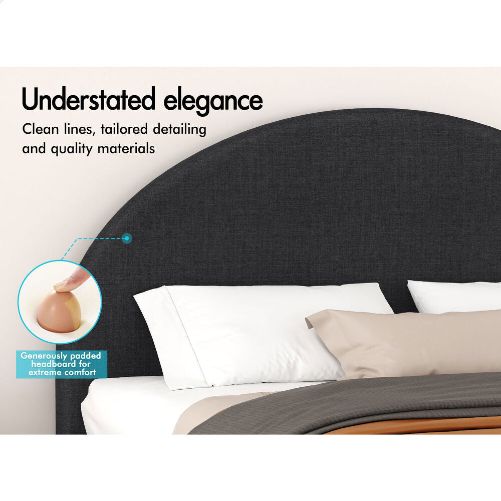 ALFORDSON Bed Frame King Size Mattress Base Platform Fabric Charcoal CALLA