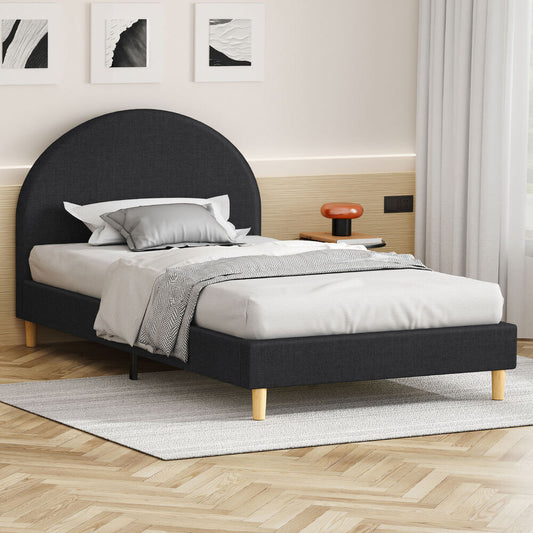 ALFORDSON Bed Frame King Single Mattress Base Platform Fabric Charcoal CALLA