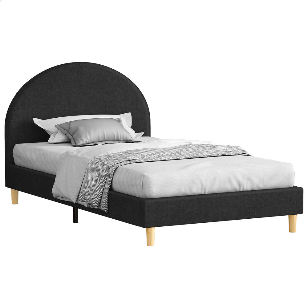 ALFORDSON Bed Frame King Single Mattress Base Platform Fabric Charcoal CALLA