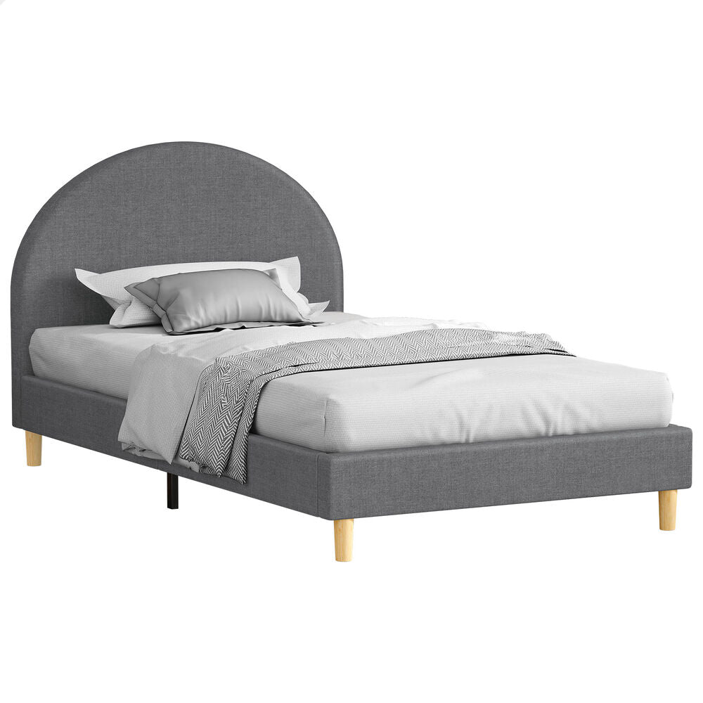 ALFORDSON Bed Frame King Single Mattress Base Platform Grey Fabric CALLA