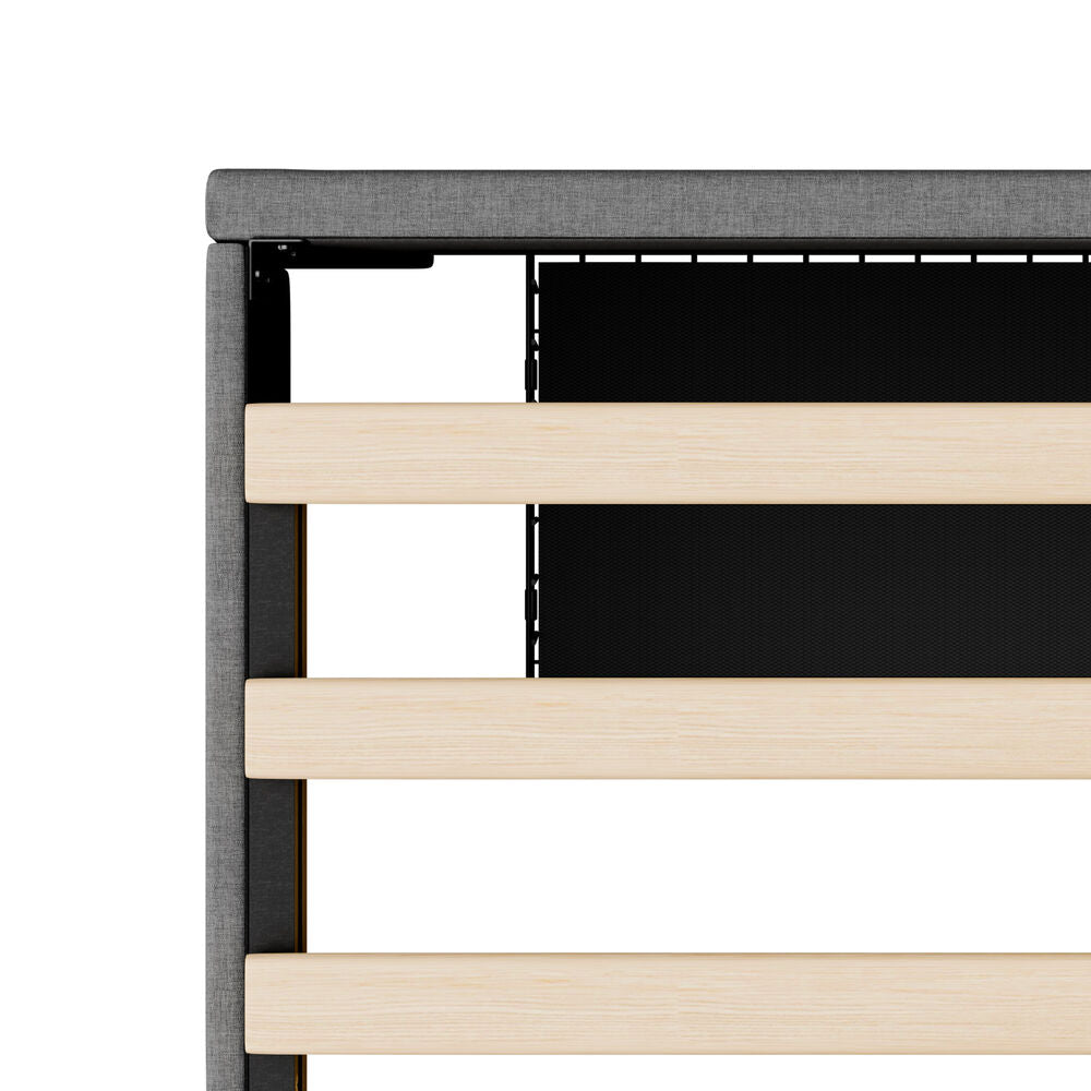 ALFORDSON Bed Frame King Size 4 Storage Drawers Adjustable Headboard Grey