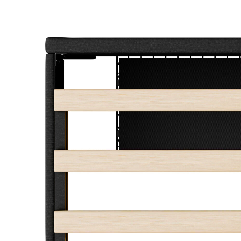 ALFORDSON Bed Frame Queen Size 4 Storage Drawers Adjustable Headboard Charcoal
