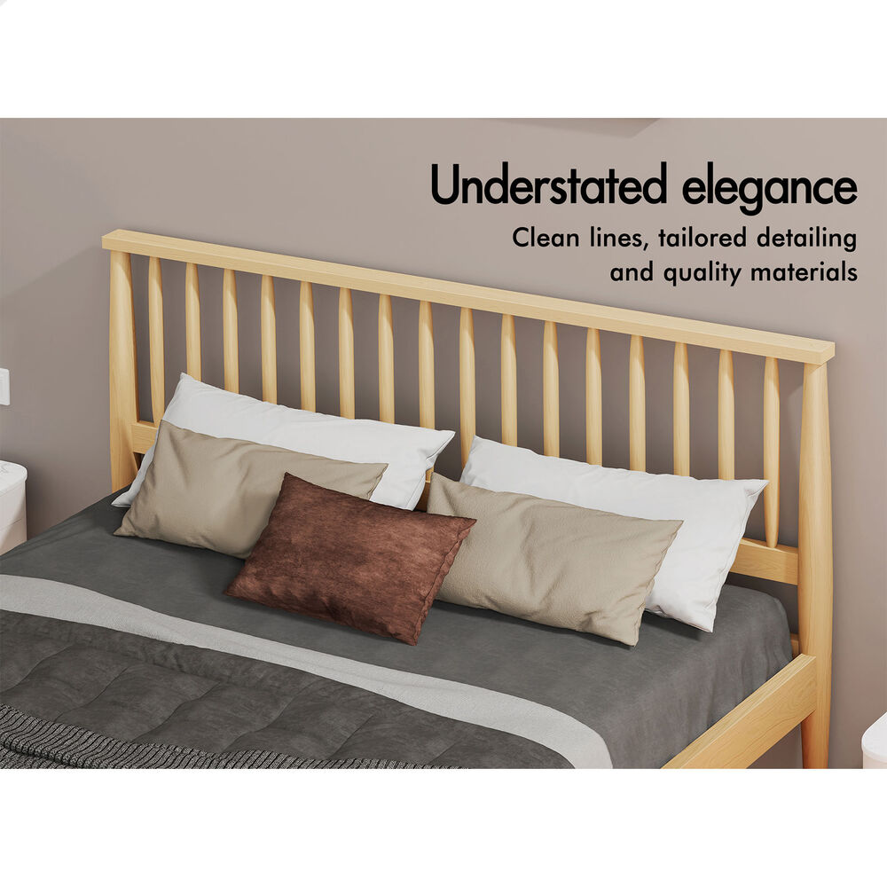 ALFORDSON Bed Frame Wooden Queen Size Timber Base Foundation Oak CAELUS