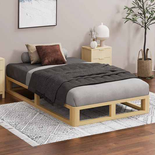 ALFORDSON Bed Frame Wooden Timber Single Size Mattress Base Platform Oak JACOB