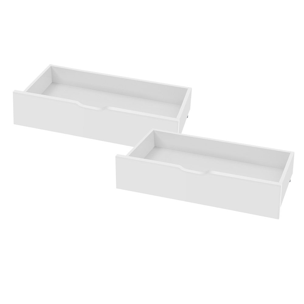 ALFORDSON 2x Storage Drawers Trundle for Wooden Bed Frame Base Timber White