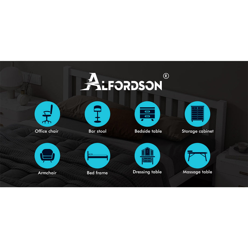 ALFORDSON 2x Storage Drawers Trundle for Wooden Bed Frame Base Timber White