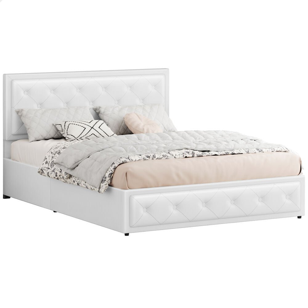 ALFORDSON Bed Frame King Size Gas Lift Storage Mattress Base Leather DIANA