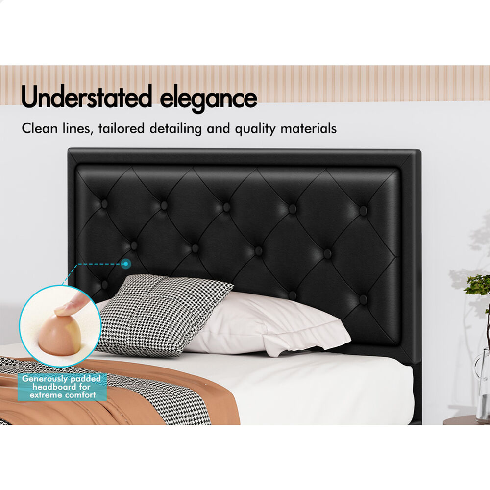 ALFORDSON Bed Frame King Single Gas Lift Storage Mattress Base Leather DIANA