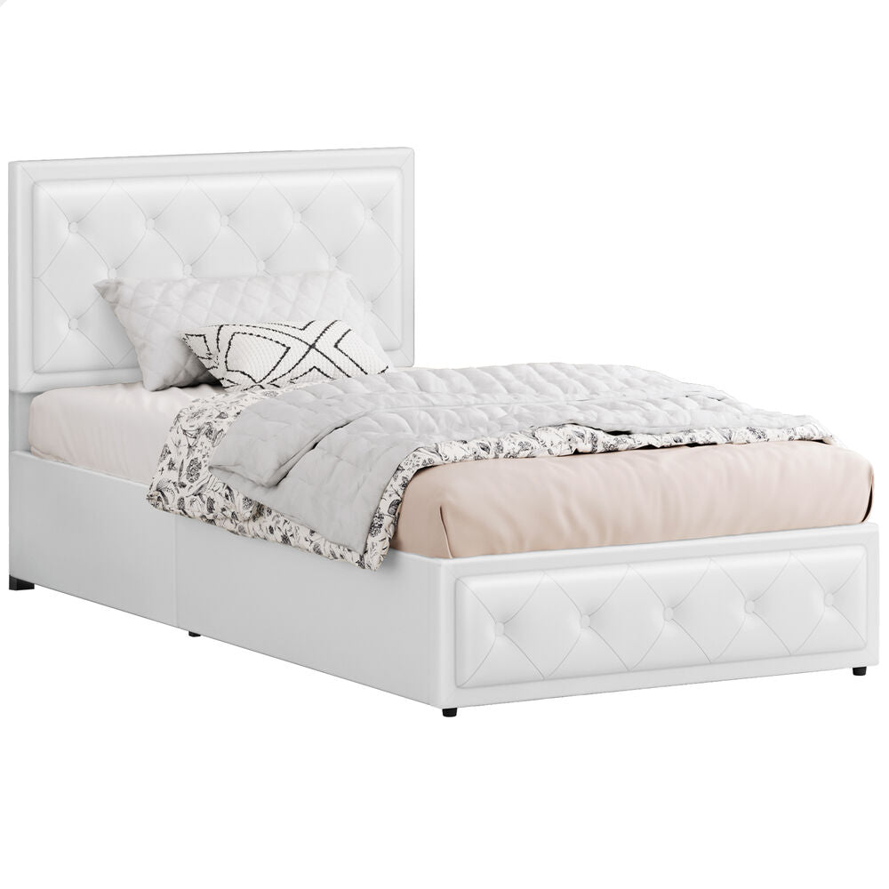 ALFORDSON Bed Frame King Single Gas Lift Storage Mattress Base Leather DIANA