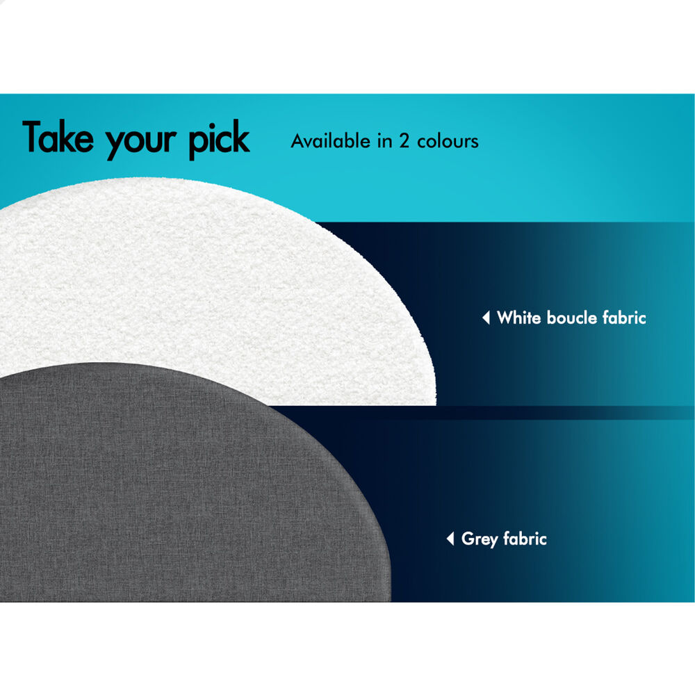 ALFORDSON Bed Frame Queen Size Arched Base Gas Lift Storage Fabric Grey Hoult