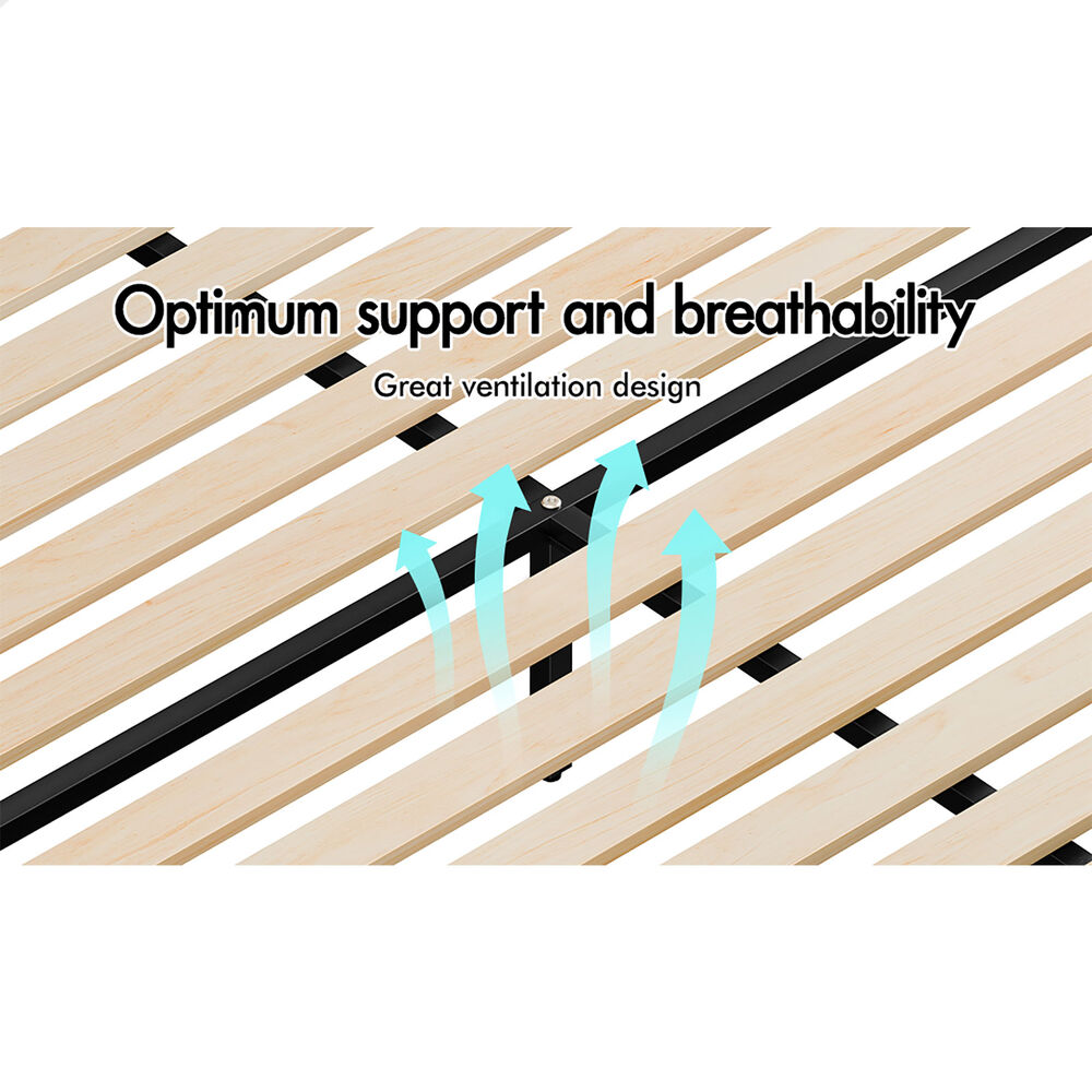 ALFORDSON Wooden Bed Frame Single Size Base with Bookshelf Storage Headboard Oak