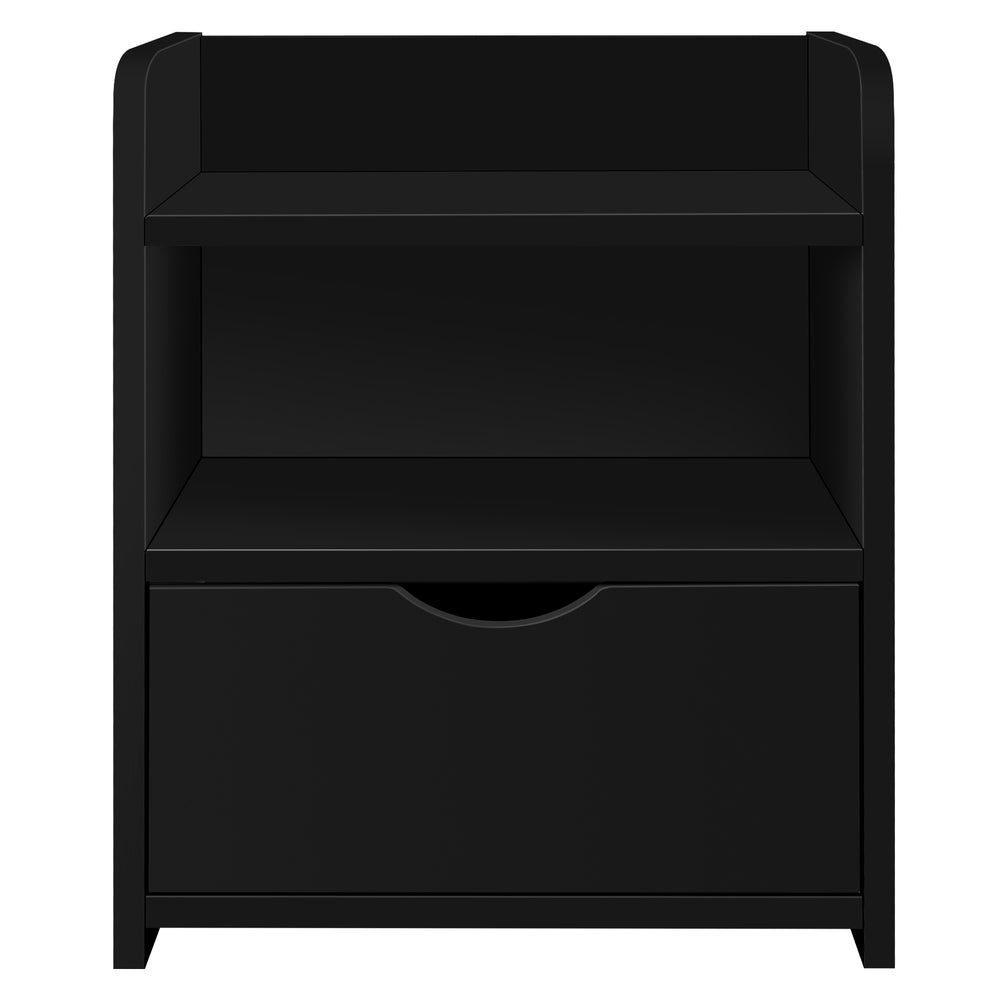 ALFORDSON 2x Bedside Table Nightstand Storage Cabinet Side End Drawers Black