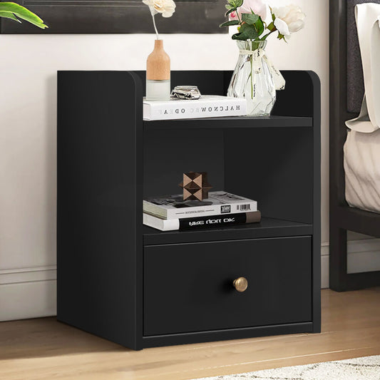 ALFORDSON Bedside Table Nightstand Storage Cabinet Side End Drawers Black