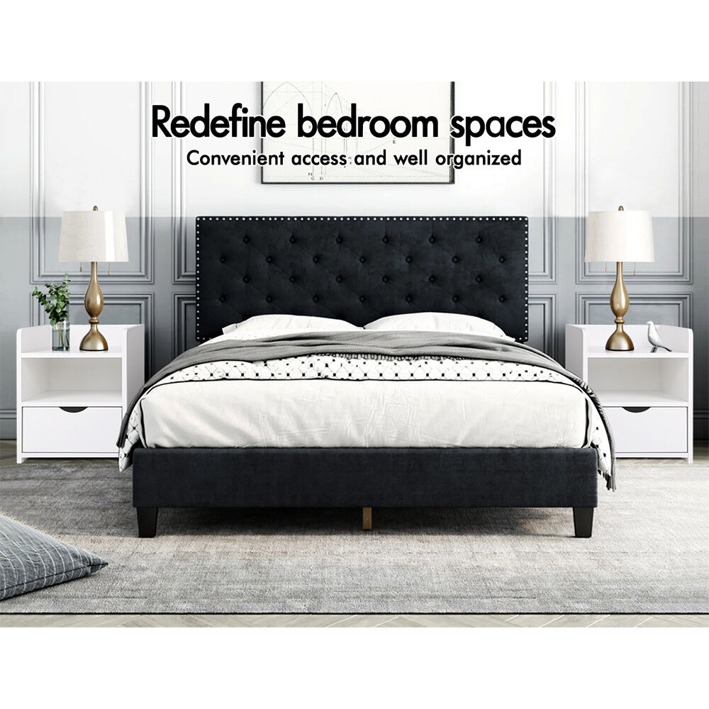 ALFORDSON 2x Bedside Table Nightstand Storage Cabinet Side End Drawers White