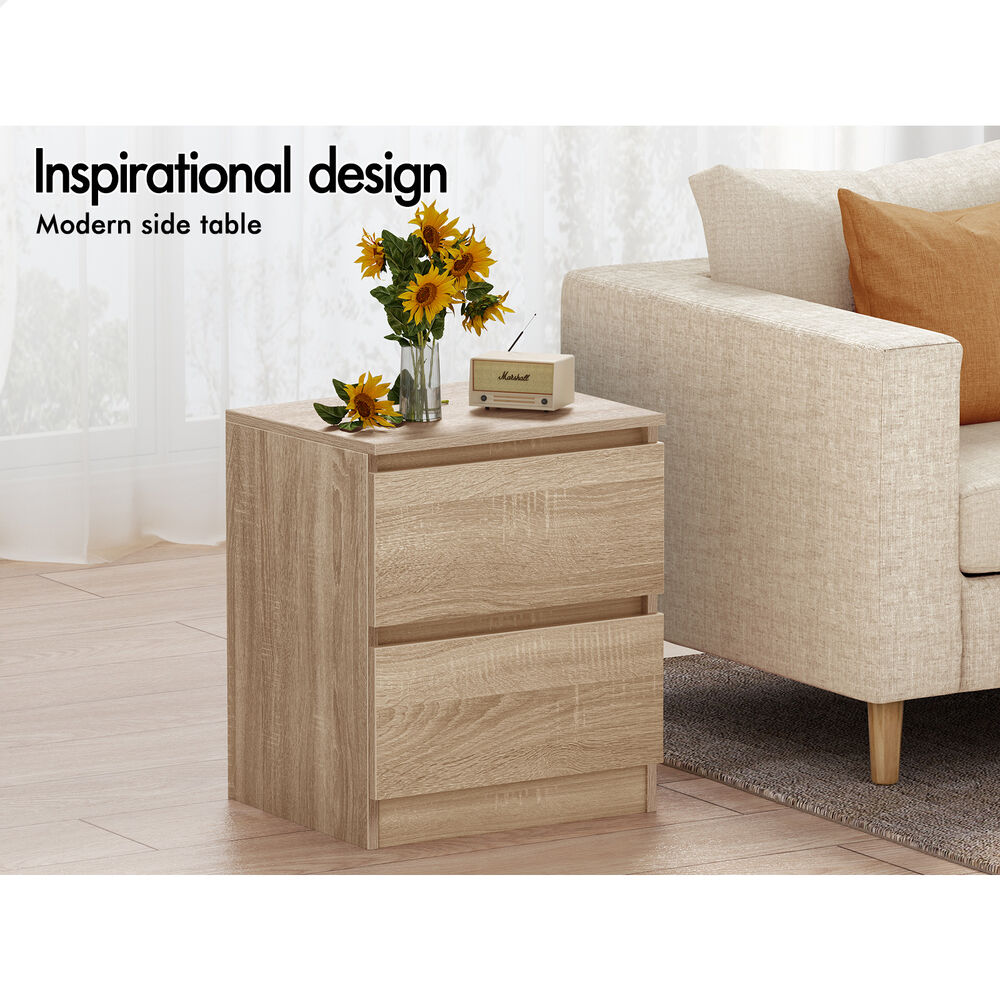 ALFORDSON Bedside Table Nightstand Storage Cabinet Side End Table Wood