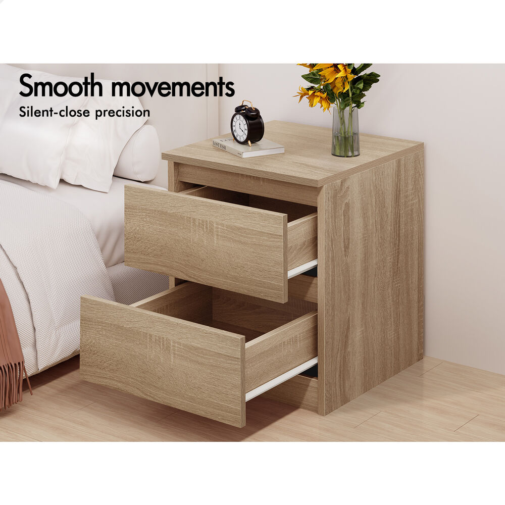 ALFORDSON Bedside Table Nightstand Storage Cabinet Side End Table Wood