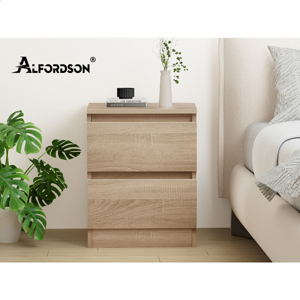 ALFORDSON Bedside Table Nightstand Storage Cabinet Side End Table Wood