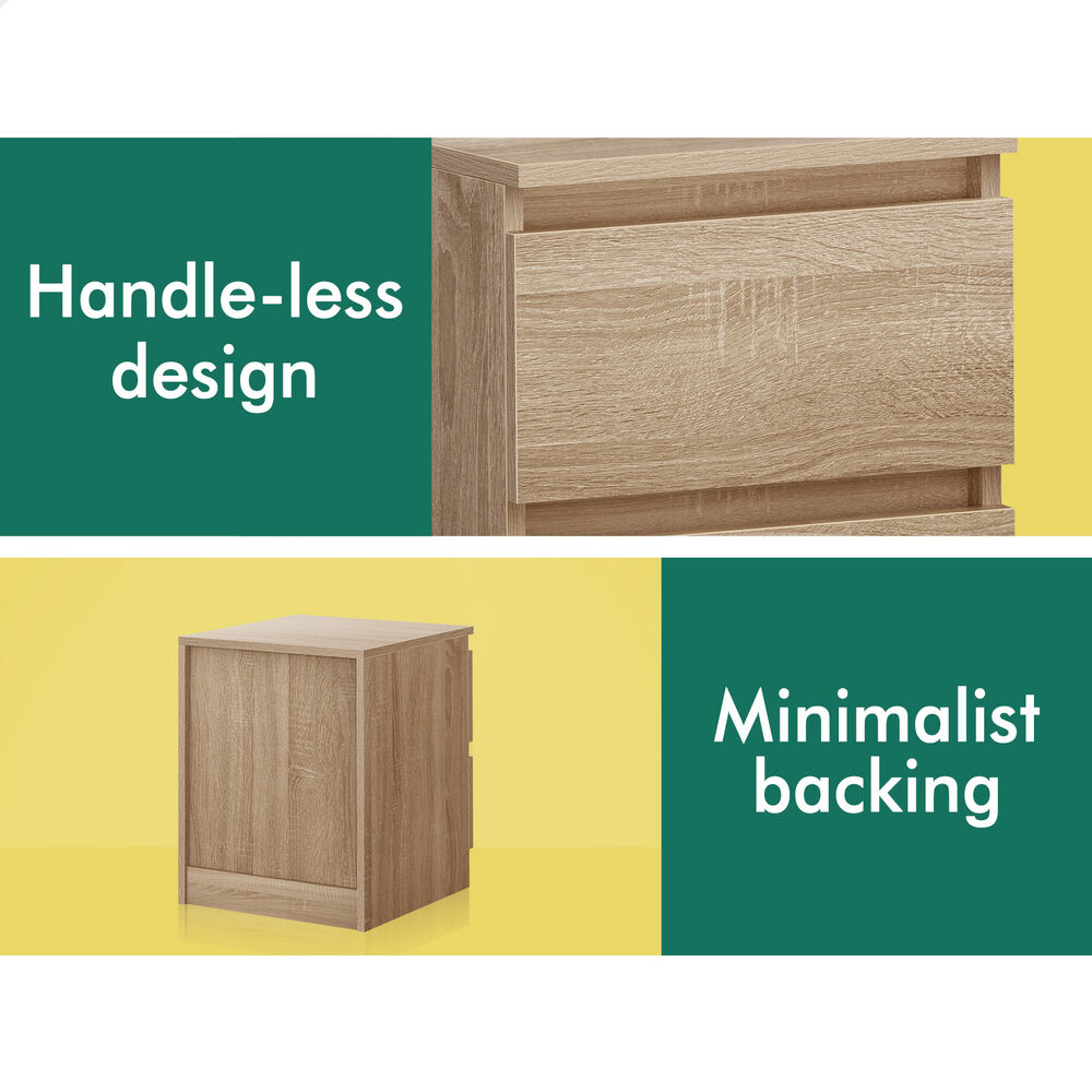 ALFORDSON Bedside Table Nightstand Storage Cabinet Side End Table Wood