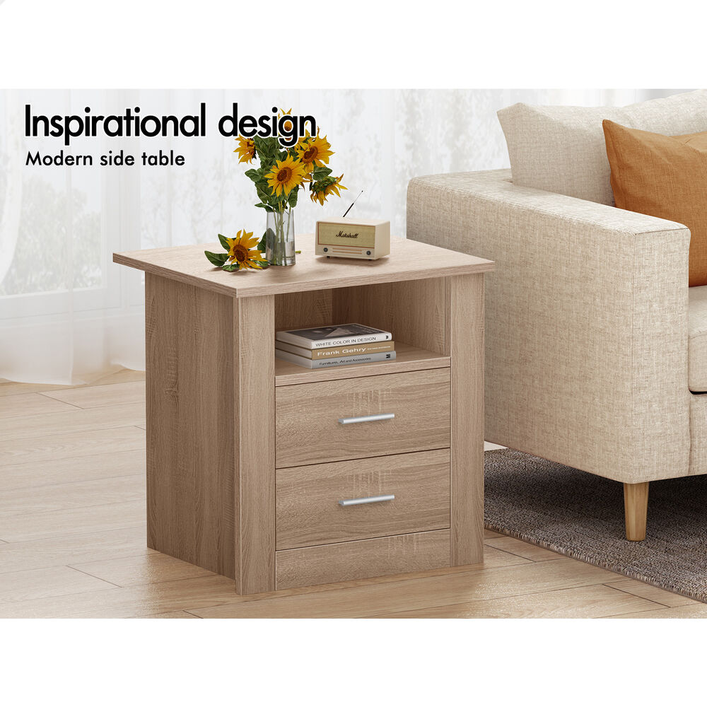 ALFORDSON Bedside Table Nightstand Storage Cabinet Side Table Classic Oak