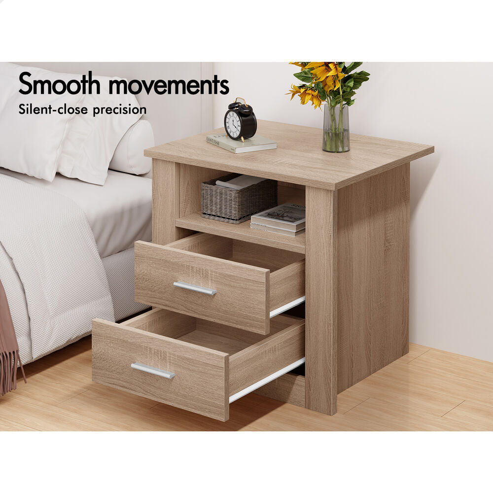 ALFORDSON Bedside Table Nightstand Storage Cabinet Side Table Classic Oak
